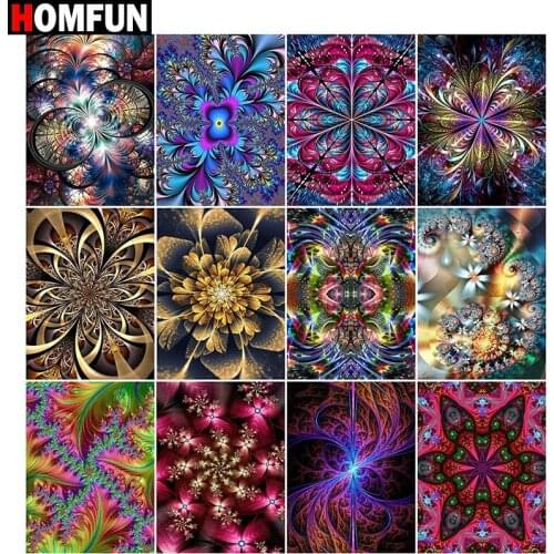 HOMFUN Diamond Painting "Mandala landscape" Cross Stitch Custom Photo Diamond Embroidery Square Round Drill Home Decor