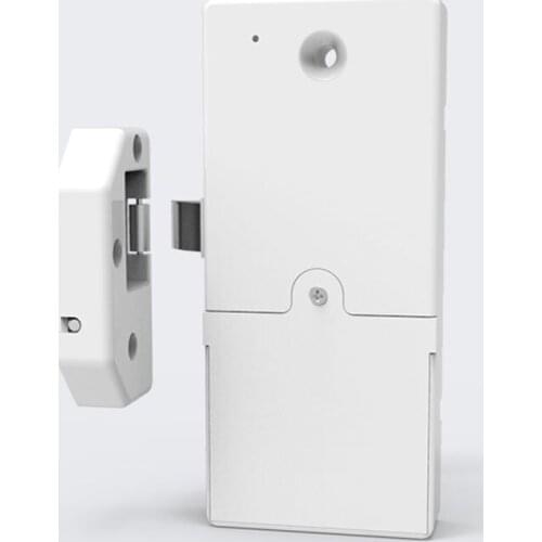 Bluetooth Mobile Phone Application Unlock, Automatic Lock Free Drawer Lock, Smart Invisible Lock, 4 AA Batteries (Not Included)