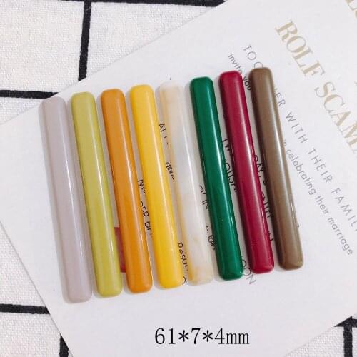 DIY jewelry Accessories Vintage Acrylic acetic acid Rectangle Bar Patch Sticker Resin Cabochon Material Fashion Ornament 80pcs