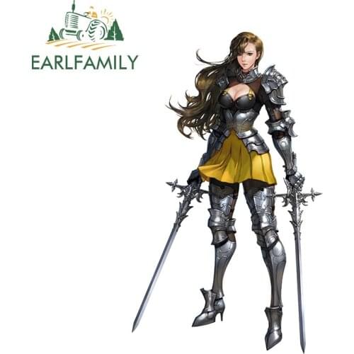 EARLFAMILY 13cm x 7.4cm for Yelim Chae Female Knight Car Stickers Occlusion Scratch Decal Windows Motorcycle Vinyl Car Wrap