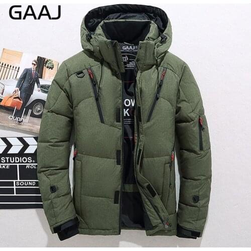 Men Down High Quality Thick Warm Winter Jacket Hooded Thicken Duck Down Parka Coat Casual Slim Overcoat With Many Pockets Mens
