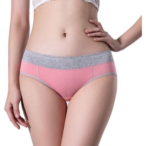 Cotton Panties Female Underpants Sexy Panties For Women Briefs Underwear Plus Size Pantys Lingerie 5 Solid Color Skin Friendly