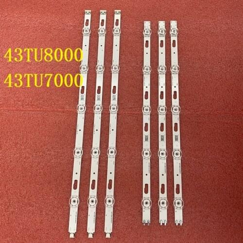 Kit 6pcs LED bar for Samsung UE43TU7100 UE43TU7000 UE43TU8000 UN43TU7000 UN43TU8000 UN43TU8200 UN43TU700DF BN96-50319A 50320A