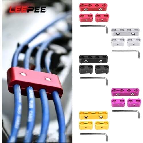 LEEPEE Engine Spark Plug Wires Separator Divider Clamp Kit For 8mm 9mm 10mm Diameter Divider Organizer Auto Accessories