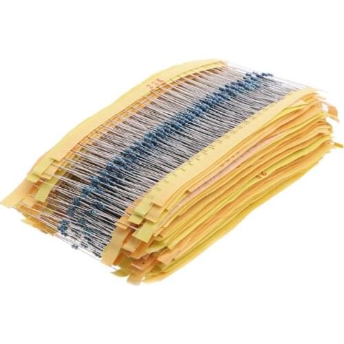 2425 Pcs 97 Value Metal Film Resistor 1% 1/8W Assorted Kit 1 ohm~1M ohm
