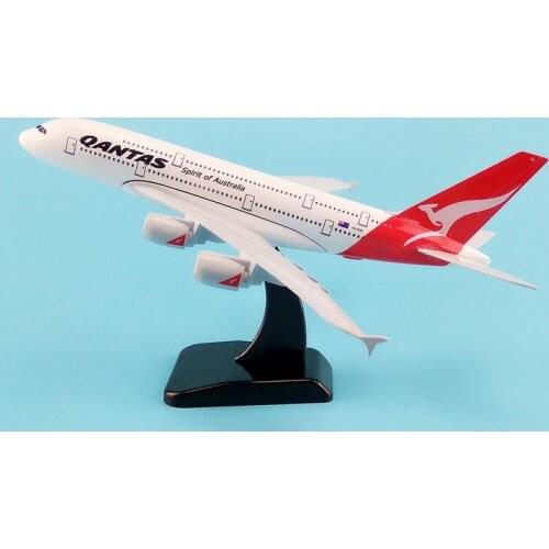 20cm Metal Airplane Model Air Qantas Spirit Of Australia Airlines Airbus 380 A380 Airways Plane Model W Stand Aircraft Gift
