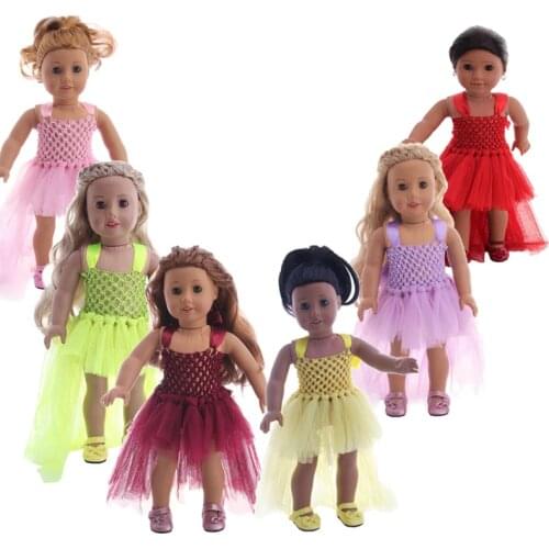 Fashionable And Beautiful Doll Dress Dance Skirt For 18 Inch American Doll & 43 Cm Born Baby Birthday Girls Toy Gift