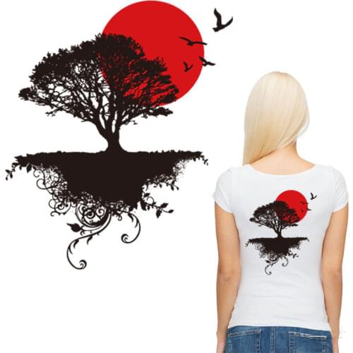 Fashion sun iron on transfer for clothing 3D big patches iron on sticker Europe thermal heat transfer for diy girl clothes decor