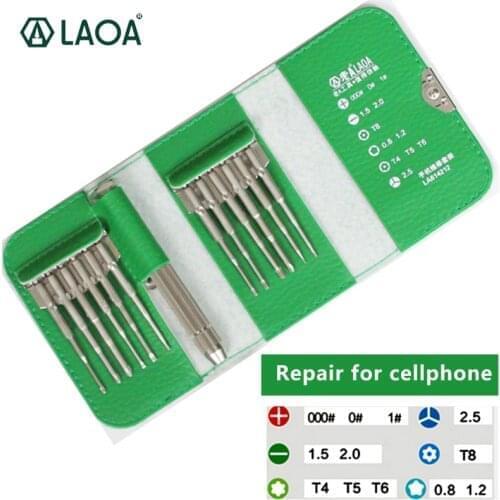 LAOA S2 material 12 in 1 Screwdriver Set First-aid Kit Repair Opening Tools Phillips Screwdrivers Kit for Phones PC Camera Watch