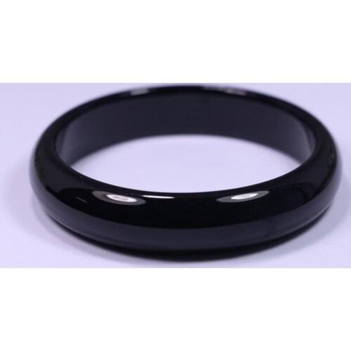 VERY FINE RARE NATURAL BLACK JADEITE JADE BRACELET BANGLE a