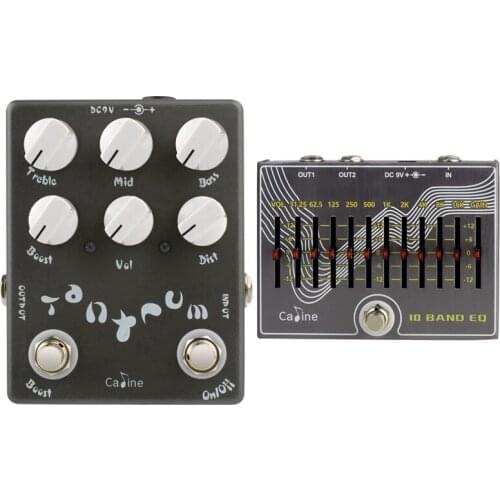 Caline Heavy Metal Effects Guitar Pedals Housing with CP-81 10 Band EQ Guitar Effect Pedal True Bypass Design