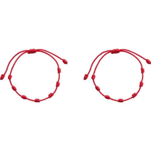 Hand-woven Knotted Small Red Rope Adjustable Size For Lovers Bracelet Ladies Heart Multicolor Charms Charms Bracelet Jewelry