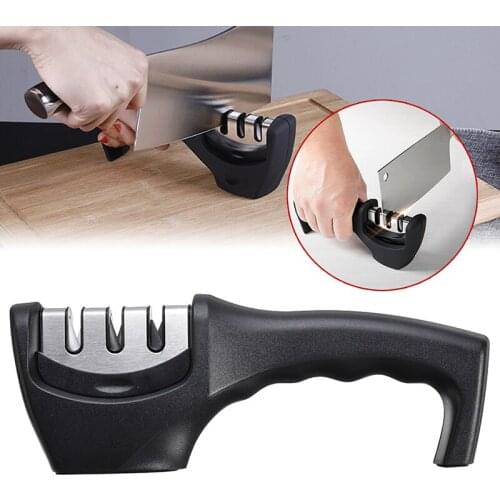 Professional Portable Blade Quick Sharpening Handheld Three Stages Alloy Knife Sharpener Kitchen Knives Cutter Accessories