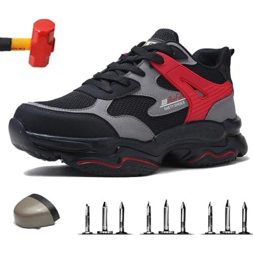 Indestructible Shoes Protective Work Boots Safety Steel Toe Shoes Men Safety Boots Anti-piercing Free Shipping