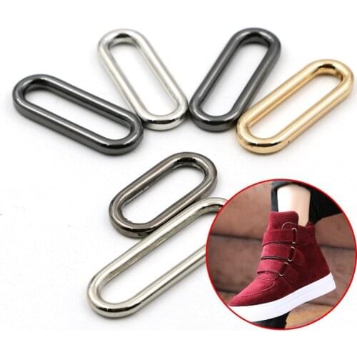 20pcs Metal Type Seamless oval buckle strap adjustment buckle 15mm - 60mm shoes bags Buckles DIY Accessory Garment Accessories