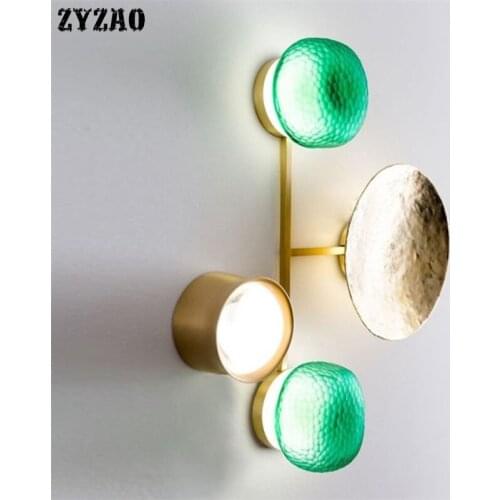 Nordic Luxury Living Room Wall Lights Post-modern Creative Designer Wall Lamp Aisle Bedroom Home Decor Brass All Copper Led Lamp
