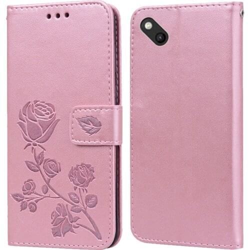 Luxury Leather Flip Book Case for BQ Velvet BQS-5035 5035 Rose Flower Wallet Stand Case Phone Cover Bag coque
