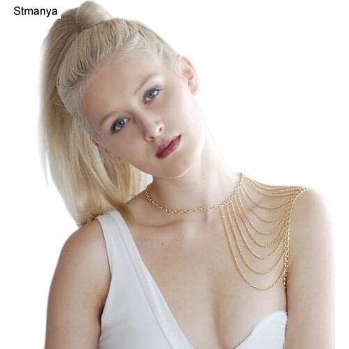 SEXY CLASSIC NEW ARRIVALS NECKLACE WOMEN FASHION CHAINS SHOULDER JEWELRY DIFFERENT STYLES SHOULDER BODY JEWELRY B00004