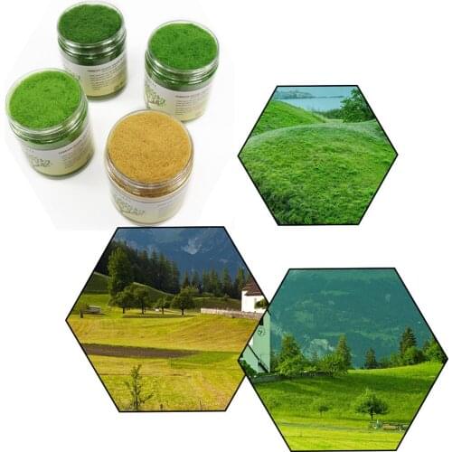 4 bottles 140g 5mm/8mm/12mm Electrostatic Grass Green Static Grass Powder Flock Turf Flock Lawn Nylon Model Railway Layout CFA