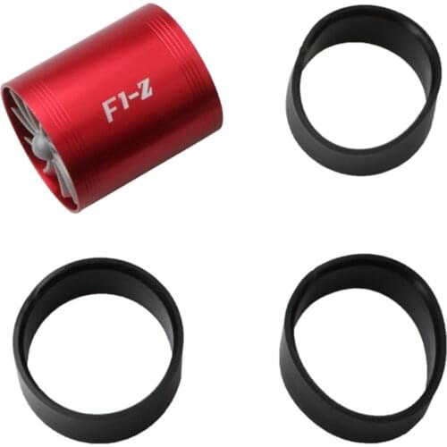 F1-Z Car Air Intake Double Turbine Refit Turbo Gas Fuel Oil Saver Fan Turbo Supercharger Kit for Hose Auto Replacement Part(Red)
