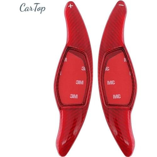 Carbon Fiber Steering Wheel Paddle Shift Extension For Audi R8 RS3 RS4 RS5 TT RS Car Steering Wheel Paddles Extend DSG Stickers