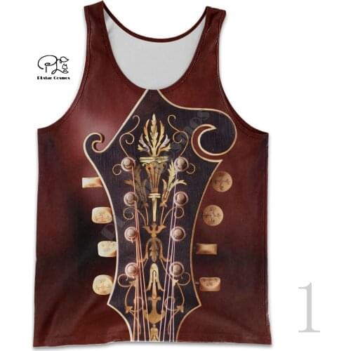PLstar Cosmos 3DPrint Newfashion Musical Instrument Guitar Trombone Drums Harajuku Tank Top Vest Men/Women Unisex Sleeveless A-3