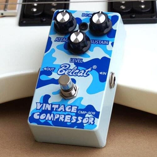 Belcat Vintage Compressor Electric Guitar Effect Pedal True bypass CMP-509 with Attack Sustain Level Control Effects Stompbox