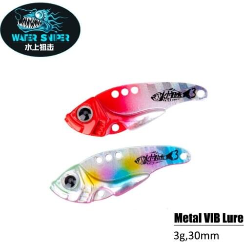 WATER SNIPER Hotsales 3g Micro Mini Metal VIB Sinking Fishing Lure Bass Artificial Hard Bait Without Hook