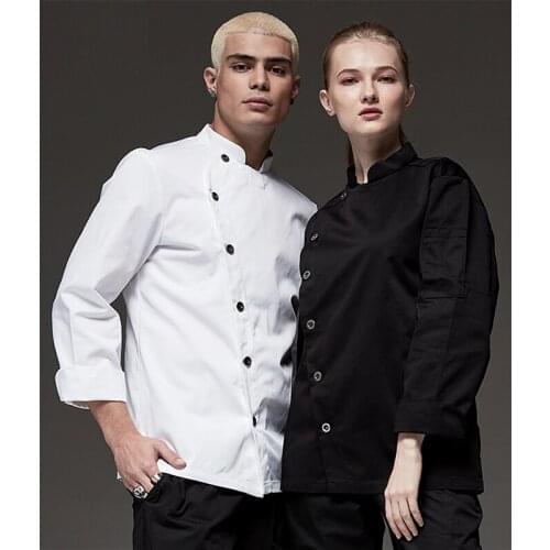 High Quality Restaurant Kitchen Man Woman Washable Chef Jacket,Long Sleeve Work Uniform,Food Service Chef Cooker Workwear,100