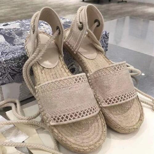 Women Summer Shoes Female Casual Sandals Ladies Black Chaussures Fashion Sandales New Peep Toe Sandalias Lace Up Flats