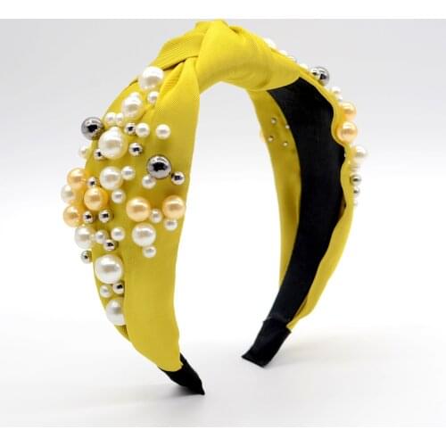 Ladies Fashionable Cloth Headband Pearl Headband New Headwear hair band accesorios para cabello mujer bandeau cheveux