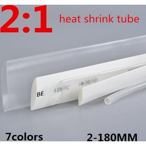 1 Meter heat shrink tube transparent Clear heat shrinkable tubing Wrap Wire kits 2:1 heat shrink tube Wrap Wire Sell Connector