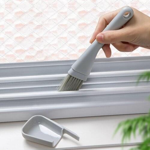 1PC Handheld Window Door Grooves Dust Remover Small Stiff Cleaning Washing Brush with Handle Cleaner Brush Clean Tool