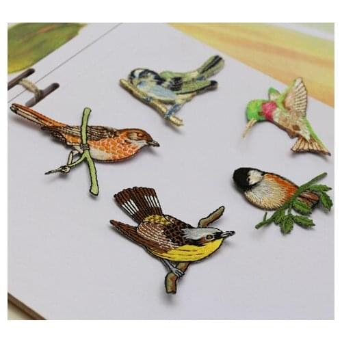 10 Pcs/ lot Flowers birds lace patch lace fabric clothes stickers affixed embroidered applique small patches diy accessories