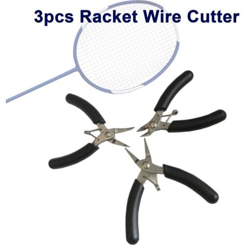 3pcs Badminton Racket Wire Cutter Tennis Racquet Stringing Machine Line Cutter Needle Bent Nose Pliers Diagonal Wire Cutter NEW