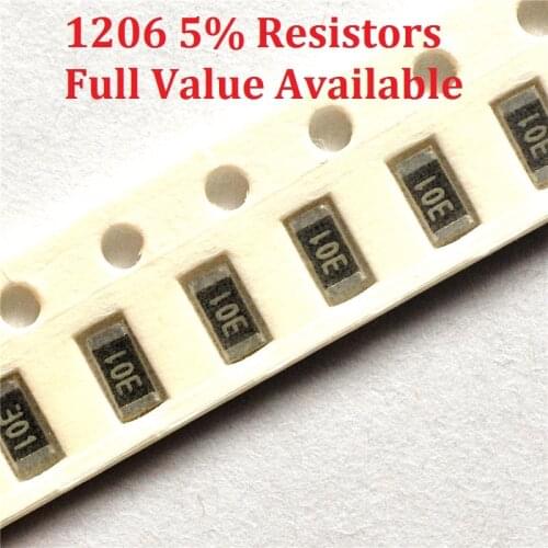 300pcs/lot SMD Chip Resistor 1206 470R/510R/560R/620R/680R 5% Resistance 470/510/560/620/680/Ohm Resistors k Free Shipping
