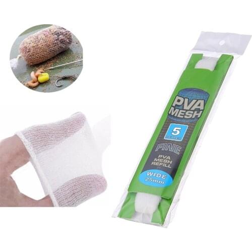 5Meters PVA Water-Soluble Carp Fishing Bait Net Mesh Bag for Solid Baits