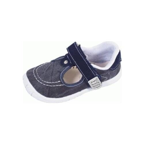 Canvas nuggets in navy padded with velcro, by Lonettes Zapy for kids