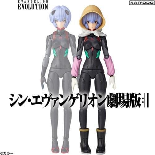 Kaiyodo Neon Genesis Evangelion Revoltech Fraulein Super Poseable Eva Ayanami Rei Limited Pre-Painted Action Figure Kids Toys