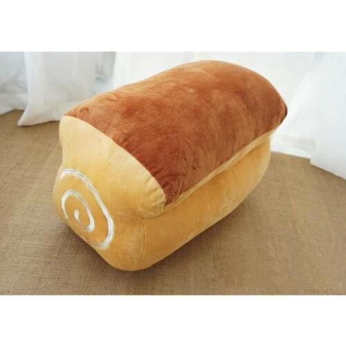 Breakfast Bread Plush Toy Soft Stuffed Emulated Cuddly Bread Pillow Doll Gift A