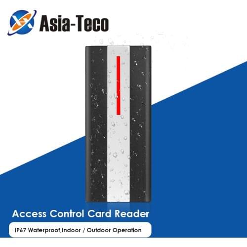 IP67 Waterproof RFID 125Khz/13.56MHZ Card Reader with Wiegand 26 34 HID Card Reader Door Access Control System Kit