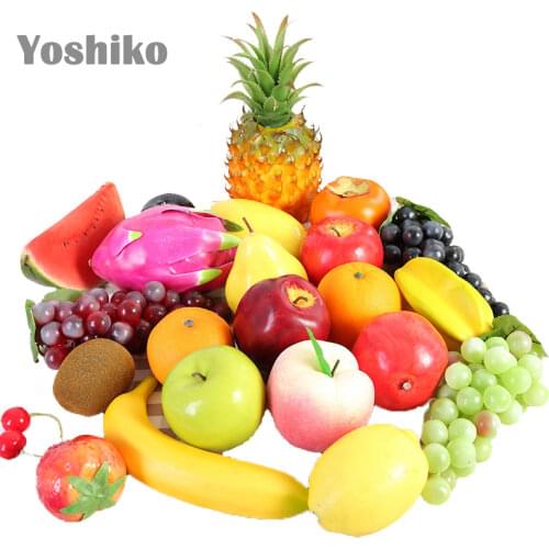 Artificial Fruit Lifelike Simulation Fruits Decorative Plastic Solid Cabinet Home Decor Party Fake Fruit Model Mold Photo Prop