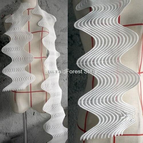 Creative bending line,designer hollowing out texture lace,womens clothing skirt diy handmade high-grade accessories 90cm*11.5cm