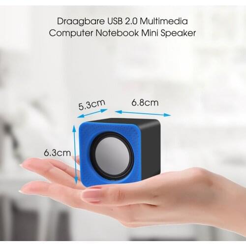 Kebidu Mini USB Wired Speaker Computer Speakers Bass Stereo Music Player Subwoofer Sound Box For PC Phones