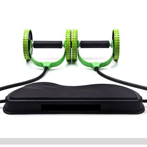 Multi-Function Power Roller Double-Wheel Wall Pulley Abdominal Roller Pulling Rope Automatic Rebound AB Roller