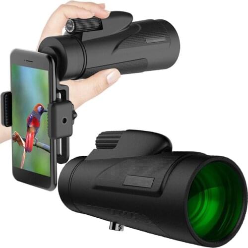 12X50 Monocular Telescope Zoom Lens for iPhone Smartphone mobile camera lens with Compass for Camping Hiking Fishing