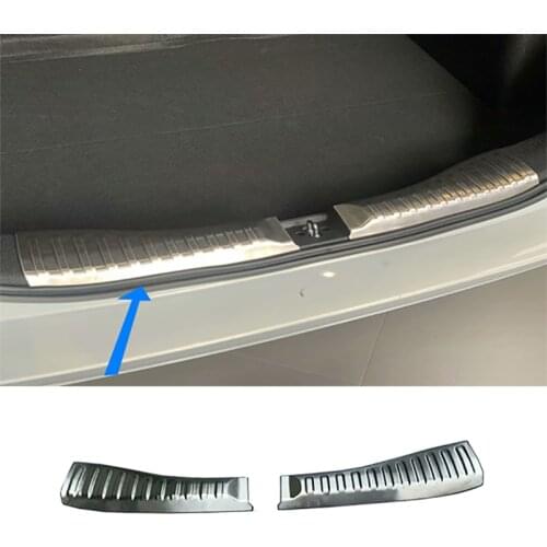 Car Stainless Steel Built-in Rear Bumper Trim Plate Door Sill Pedal 2 Pieces/set Suitable For Honda Fit Jazz GR 2020 2021