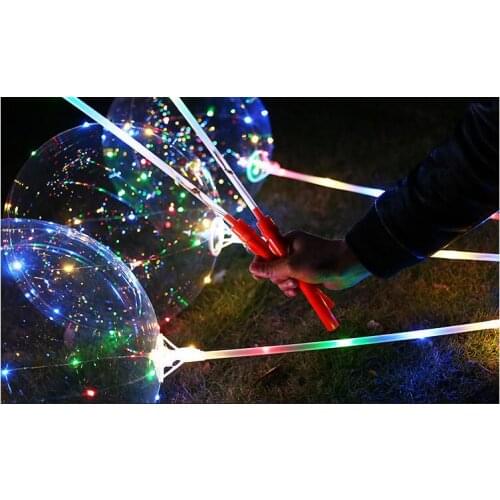 100set New LED Balloons Bobo Balloon Each set includes 18inch Led Balloon + 80cm Rod + Led line and handle battery box