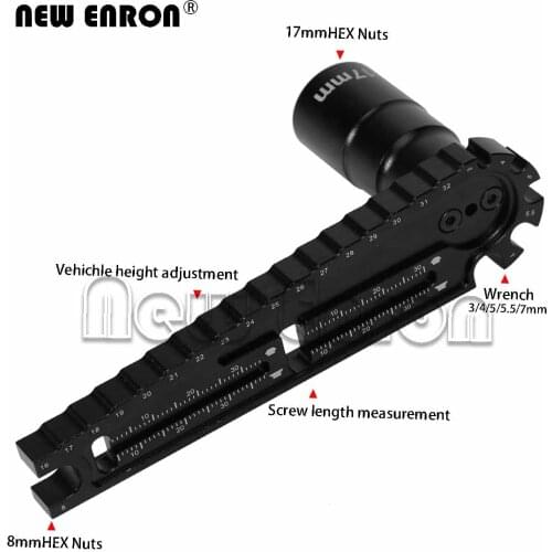 NEW ENRON RC Car Multifunction HEX Nuts Installation Tool Vehicle 17mm 8mm Height Adjustment Wrench Screw Length Measurement