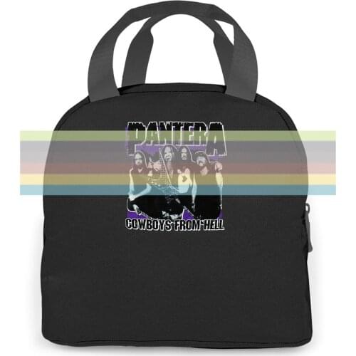 Pantera Vulgar Videos Black New Official Band Photo Cowboys From Hell women men Portable insulated lunch bag adult